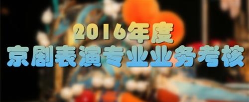 骚鸡巴影视国家京剧院2016年度京剧表演专业业务考...